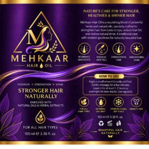 Mehkaar Hair Oil 100ml – Nourishing Hair Oil for Smooth & Healthy-Looking Hair